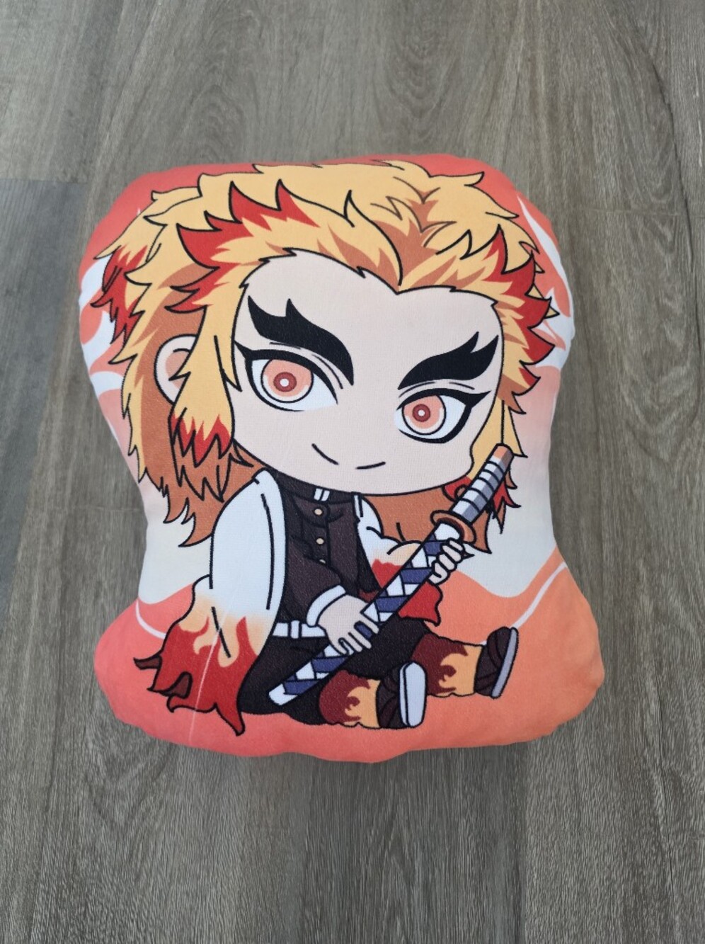Orange Flame Character Plush Pillow - Kids Accessories